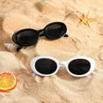 thumbnail image 5 of FEISEDY Sunglasses Womens, Retro Oval Cateye Sun Glasses Men, Small 90s Style B4128, 5 of 13