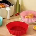 thumbnail image 3 of Queroig Silicone Air Fryer Pot Tray Prevents Residue BPA-Free Silicone Fryer Liner Replacement for Parchment Liner Paper Food-Safe Air Fryer Oven Accessories, 3 of 7