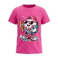 thumbnail image 4 of Girls Tshirts Short Sleeve Crew Neck Graphic Tees Fashion School Season Print Casual Summer Kids T Shirts Size 5-6Y, 4 of 5