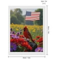 thumbnail image 2 of Diamond Art Kits for Adults, Red Bird Colorful Flowers Flag Field 5D Diamond Painting Kits for Adults Beginners, DIY Full Drill Diamond Painting, Gem Art and Crafts 12x16, 2 of 7