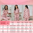 thumbnail image 5 of Joyshaper Womens Cotton Pajama Set Long Sleeve Tops Jogger Pants with Pockets Loungewear Sets(Pink Stars-2X), 5 of 7