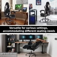 thumbnail image 6 of Gaming Chair, E-Sports Racing Chair, Ergonomic Computer Seat with Footrest and Massage, PU Bonded Leather, Moulded Sponge, 135-Degree Recline, 360-Degree Swivel for Office Gaming, White and Black, 6 of 11