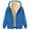 Blue, variant on Womens Fashion Fleece Sherpa Lined Hooded Coat Winter Thicken Warm Jacket