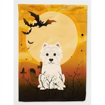 Caroline's Treasures BB4308GF Halloween Westie Flag Garden Size , Small, multicolor