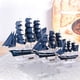 thumbnail image 2 of Modelo de velero de madera mediterráneo, barco pirata creativo, artesanía de madera, decoración, adornos, regalo para estudiantes, 2 of 5
