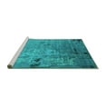 thumbnail image 2 of Ahgly Company Machine Washable Indoor Rectangle Oriental Turquoise Blue Industrial Area Rugs, 5' x 7', 2 of 4