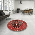 thumbnail image 4 of Ahgly Company Machine Washable Indoor Rectangle Traditional Cherry Red Area Rugs, 7' x 9', 4 of 7