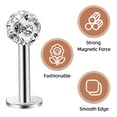 thumbnail image 3 of 6 piece stainless steel ear lip piercing jewelry set, 3 of 7