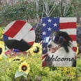 thumbnail image 2 of GZHJMY Beautiful Border Collie American Flag Garden Flag 28 x 40 Inch Vertical Double Sided Welcome Yard Garden Flag Seasonal Holiday Outdoor Decorative Flag for Farmhouse Party Yard Flags, 2 of 6