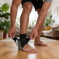 thumbnail image 5 of Gytml Mesh Ankle Support Brace Right Foot Adjustable Velcro Ankle Stabilizer Sleeve Compression Anti-Sprain Thin Ankle Guard For Outdoor Sports(Grey-Right Foot), 5 of 6