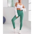 thumbnail image 6 of Outfmvch compression leggings for women Tummy Control Bootcut Pants Butt Lifting Leggings High Waisted Workout Leggings Womens Pull On Side Pockets No Front Seam Leggings for Women Light Green S, 6 of 7