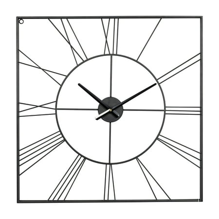 Cosmoliving by Cosmopolitan Industrial Metal Wall Clock  24 L x 24 H  Black
