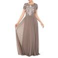 thumbnail image 2 of Betsy & Adam Womens Sequin Gown Dress, Beige, 4, 2 of 4