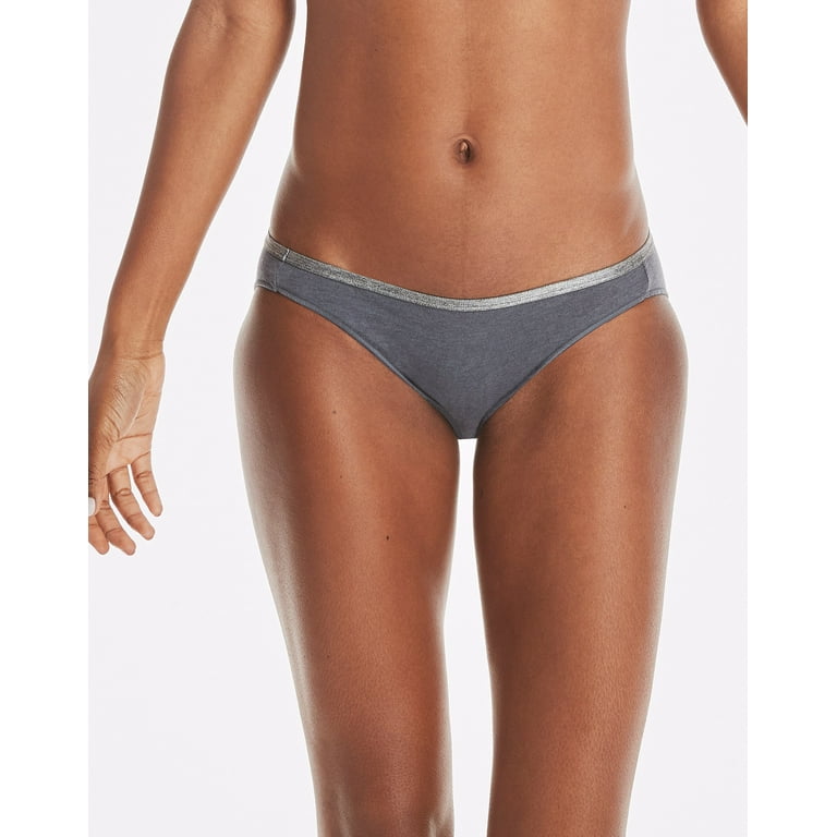 Hanes Women's Stretch Cotton Bikini Underwear, Moisture-Wicking, 10-Pack  Assorted 9