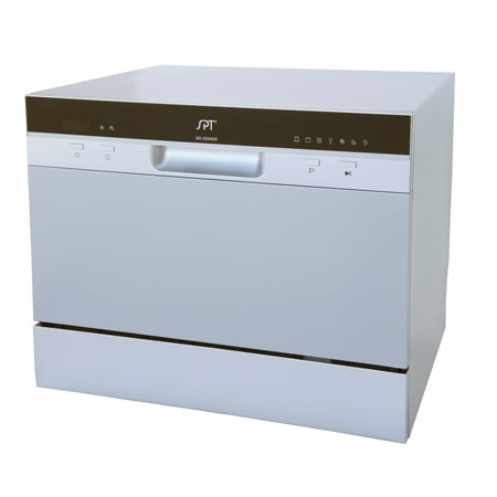 6 Place Settings Silver Countertop Dishwasher with Delay Start and LED display
