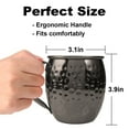 thumbnail image 6 of Pure Solid Hammered Stainless Steel Copper Mug Set of 4 Black  Mugs, 6 of 8