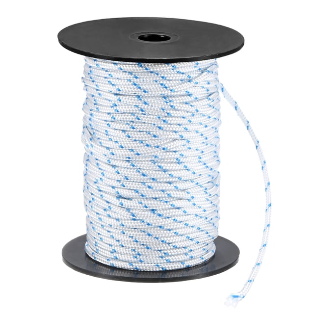 Cuerda de arranque de retroceso Uxcell 2.5mm 30m Cuerda de nylon para motosierra Blanco Azul