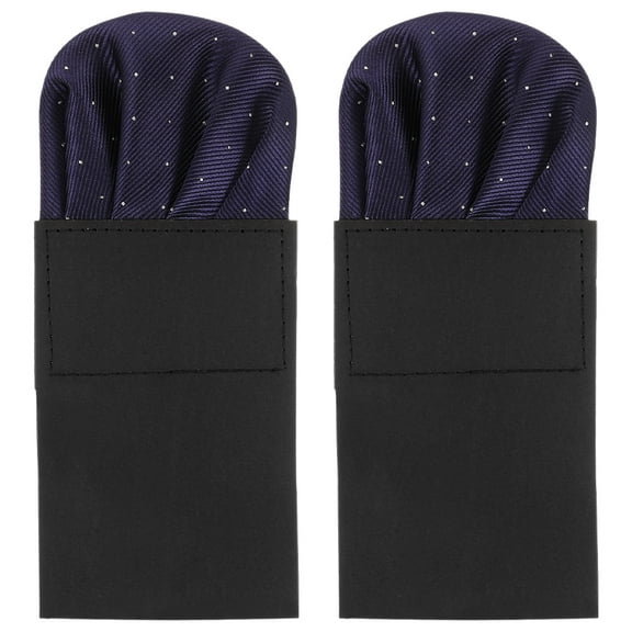 2pcs Men Pre Folded Suit Handkerchief Polyester Decorative Pocket Square Handkerchief