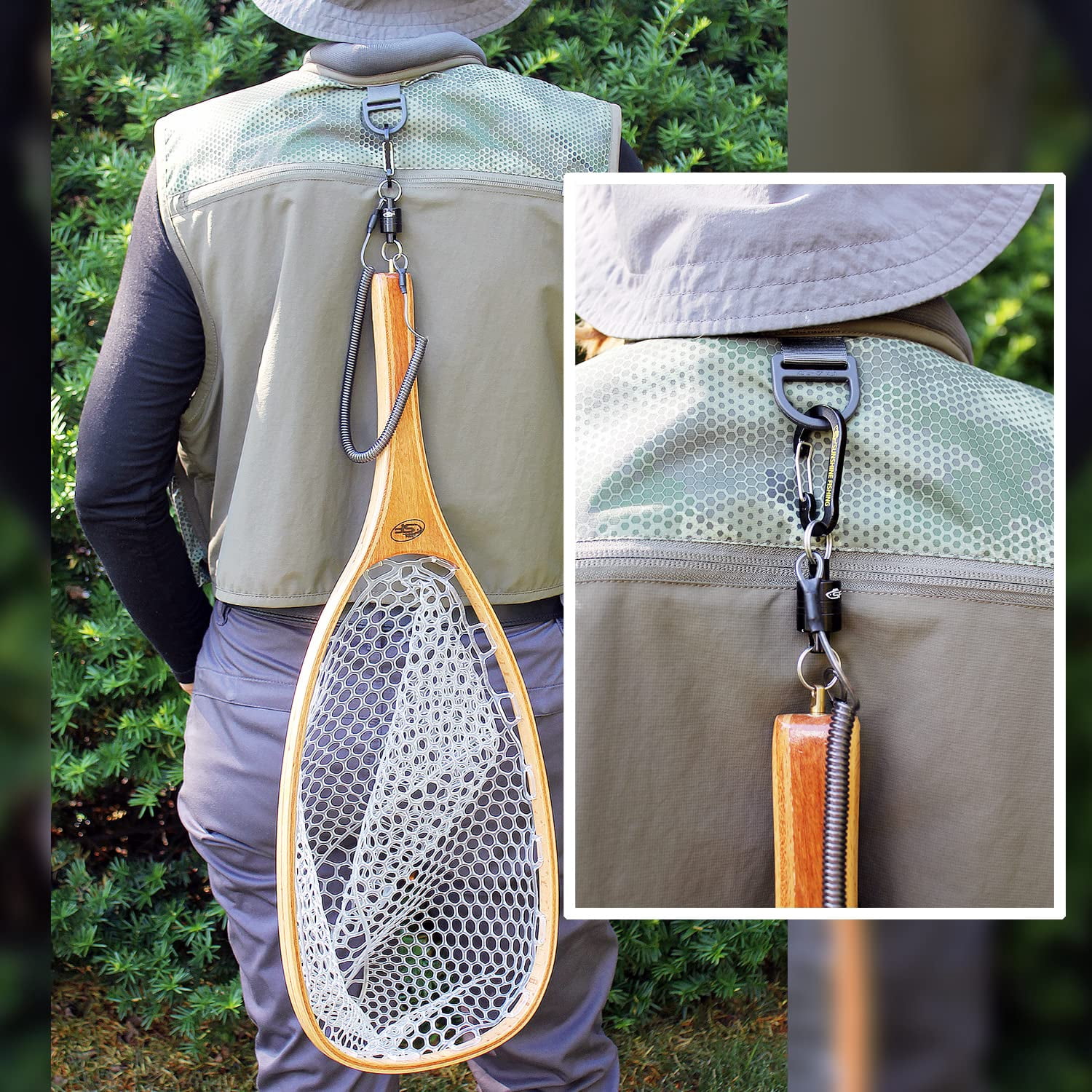 Fly Fishing Landing Net Soft Rubber Mesh Trout Catch And Release