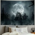 thumbnail image 2 of BCIIG Forest Moon Tapestry, Trippy Tapestry Mystic Forest Starry Night Full Moon Blacklight Wall Hanging Tapestry For Bedroom Living Room Dorm, 2 of 6