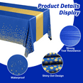 thumbnail image 6 of 10 Pack Disposable Plastic Tablecloths and Satin Table Runner Set for Wedding Birthday Baby Shower Anniversary Christmas New Year Party Decorations-Style 3, 6 of 7