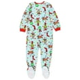 thumbnail image 6 of Dr. Seuss The Grinch Characters Infant Toddler Footed Blanket Sleeper Pajamas K254213GE, 6 of 7