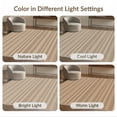 thumbnail image 7 of ODIKA 8'x10' Tan Geometric Striped Pattern Contemporary Washable Area Rug Modern Motif with Dotted Accents and Clean Non-Shedding, Easy Care, for King Size Bedroom Under Bed, Master Suite, 7 of 7
