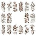 thumbnail image 2 of Set of 16 Large Floral Stencils for Painting, Reusable Garden Fence Template Set for DIY Wall Art, Decorative Patterns for Wood and Home Craft Projects(Multicolor), 2 of 9