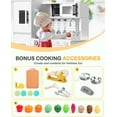 thumbnail image 7 of ZENPETIO Wooden Interactive Play Kitchen Playset for Kids Ages 3+ W/ Lights & Sounds & Faucet Oven Microwave Kitchenware Toddlers Children Pretend Toy Kitchen Set, 7 of 7