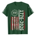 thumbnail image 5 of 4th of July Mens Shirts Short Sleeve T Shirts Loose Red White and Blue Print Tops USA 250th Anniversary Celebration Party Pullover Independence Day Patriotic Crew Neck Tees Dark Green S, 5 of 5