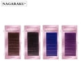 thumbnail image 2 of NAGARAKU Color Pestañas Maquiagem Makeup Mix 7 ~ 15mm Marrón oscuro Marrón claro Azul Púrpura Colores Faux Cils Pestañas postizas Cilios Tan Jianjun  unisex, 2 of 2