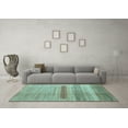 thumbnail image 3 of Ahgly Company Indoor Rectangle Abstract Light Blue Modern Area Rugs, 5' x 7', 3 of 4