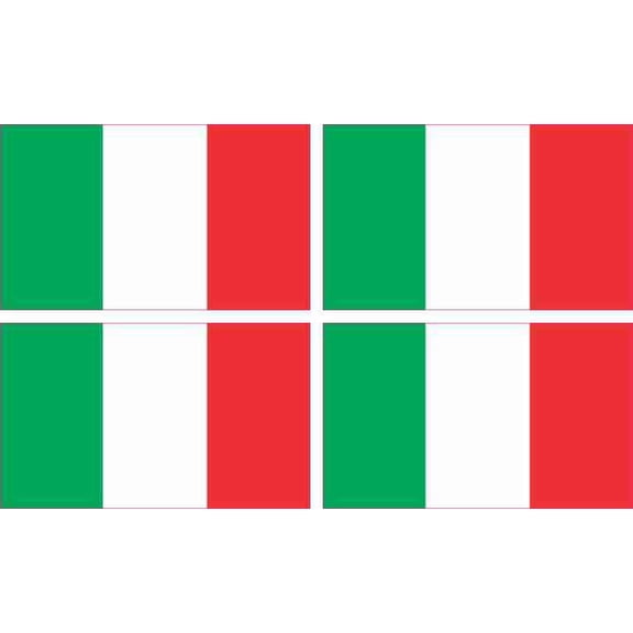 2.5in x 1.5in Italian Flag Stickers