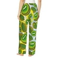thumbnail image 3 of Balery Watercolor Kiwi Fruits Summer print Women's Pajama Pants,Ultra Lightweight Pjs,Lounge Pant-Large, 3 of 9