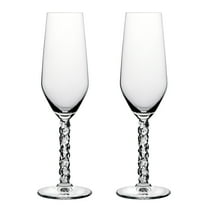 Orrefors Carat Crystal Flute Champagne Glass (Set of Two)