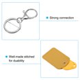 thumbnail image 4 of Uxcell Leather Key Fob, 4 Pack PU Leather Key Fob with Key Rings for ID Key Cards, Yellow, 4 of 6