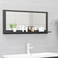 thumbnail image 1 of vidaXL Bathroom Mirror Grey 90x10.5x37 cm Engineered Wood, 1 of 7