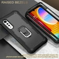 thumbnail image 5 of SaniMore for LG Velvet Case with Hidden Bracket Rugged Heavy Duty Protective [Hard PC Back + Silicone Bumper] Shokcproof Anti-drop Tri-layer Hybird Shell For LG Velvet 5G 2020 LM-G900, Black, 5 of 7