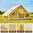 thumbnail image 2 of Slsy Inflatable Tents with Canopy for Camping, Blow Up Tent with Hand Pump, Easy Setup Inflatable Hot Tent with Stove Jack, Waterproof Oxford Air Glamping Tents for Camping Adult 4-6 Person, 2 of 9