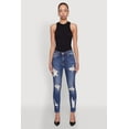 thumbnail image 2 of Womens WAX Ripped Rolled Cuff Skinny Jeans, 2 of 5