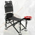 thumbnail image 5 of 13 Gear Rise Fall 21cm Adjustment Fishing Chair with Backrest Rod Holder Folding Fishing Deck Chair Fisherman Gift-Black, 5 of 8