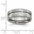 thumbnail image 5 of Titanium Grooved 8mm Brushed and Polished Band, 5 of 11