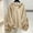 Khaki, variant on Babysbule Womens V Neck Oversized Hoodie Sweatshirts Casual Drop Shoulder Bat Long Sleeve Pullover Loose Fit