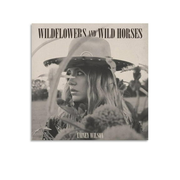 Lainey Wilson Wildflowers And Wild Horses Poster Canvas Wall Art Print For Room Aesthetic And Decor Poster For Bedroom Living Room Bathroom Kitchen Office Decor