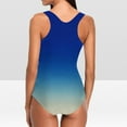 thumbnail image 6 of Itsame Womens One-Piece Swimsuit, Plus Size Gradient Athletic Training Surfing Suit Blue S-XXXL, 6 of 6