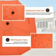 thumbnail image 4 of Summit Living 10FT Solar LED Outdoor Market Patio Umbrella With Easy Tilt Adjustment, Orange, 4 of 9