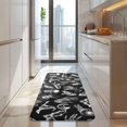 thumbnail image 4 of Black Gothic Skull Bat Pattern Kitchen Rug Mat,Kitchen Runner Rugs Non Skid Washable,Decorative Kitchen Floor Mats for Kitchen,Sink,Laundry,17"x47.2", 4 of 7