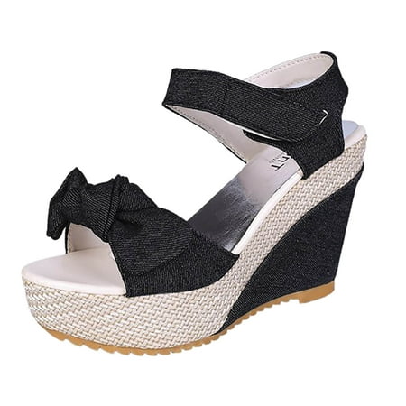 

Sandals For Women Ladies Fashion Solid Wedges Casual Shoes Roman Platform Sandals Womens Slip on Sandals Size 10 White Saltwater Sandals Women