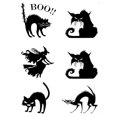thumbnail image 1 of 39x56cm 15.4x22inch Pegatinas de pared de Pvc, calcomanías de gato bruja de Halloween, decoración artesanal para fiesta en casa, 1 of 3