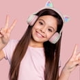 thumbnail image 4 of Twowood auricular Lindo gato de gato Bluetooth compatible con Bluetooth LED LED Luz de resplandor de brillo para niña Auriculares Auriculares Auriculares, 4 of 7